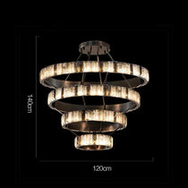 OLYRA TIERED ALABASTER SPIRAL CHANDELIER 39.4" 47.2" 55.1"D