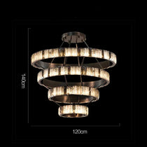 OLYRA TIERED ALABASTER SPIRAL CHANDELIER 39.4" 47.2" 55.1"D