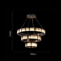 OLYRA TIERED ALABASTER SPIRAL CHANDELIER 39.4" 47.2" 55.1"D