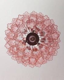 Murano Glass Chandelier – 52 tubes – Pink