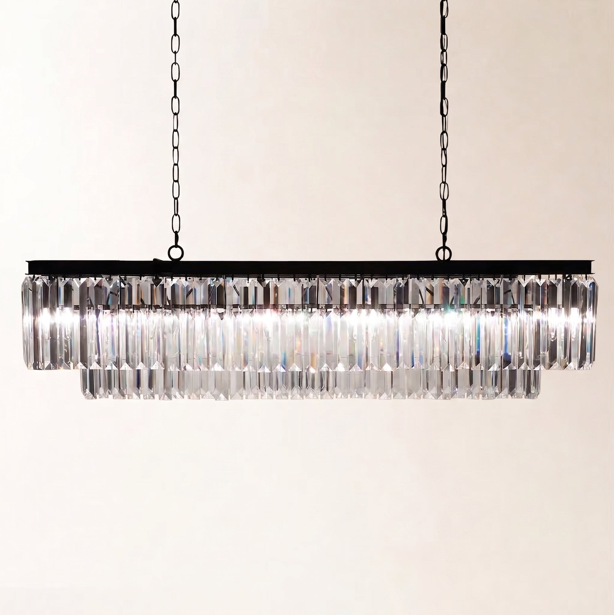 Leyland Tiered Rectangular Chandelier Secondary image