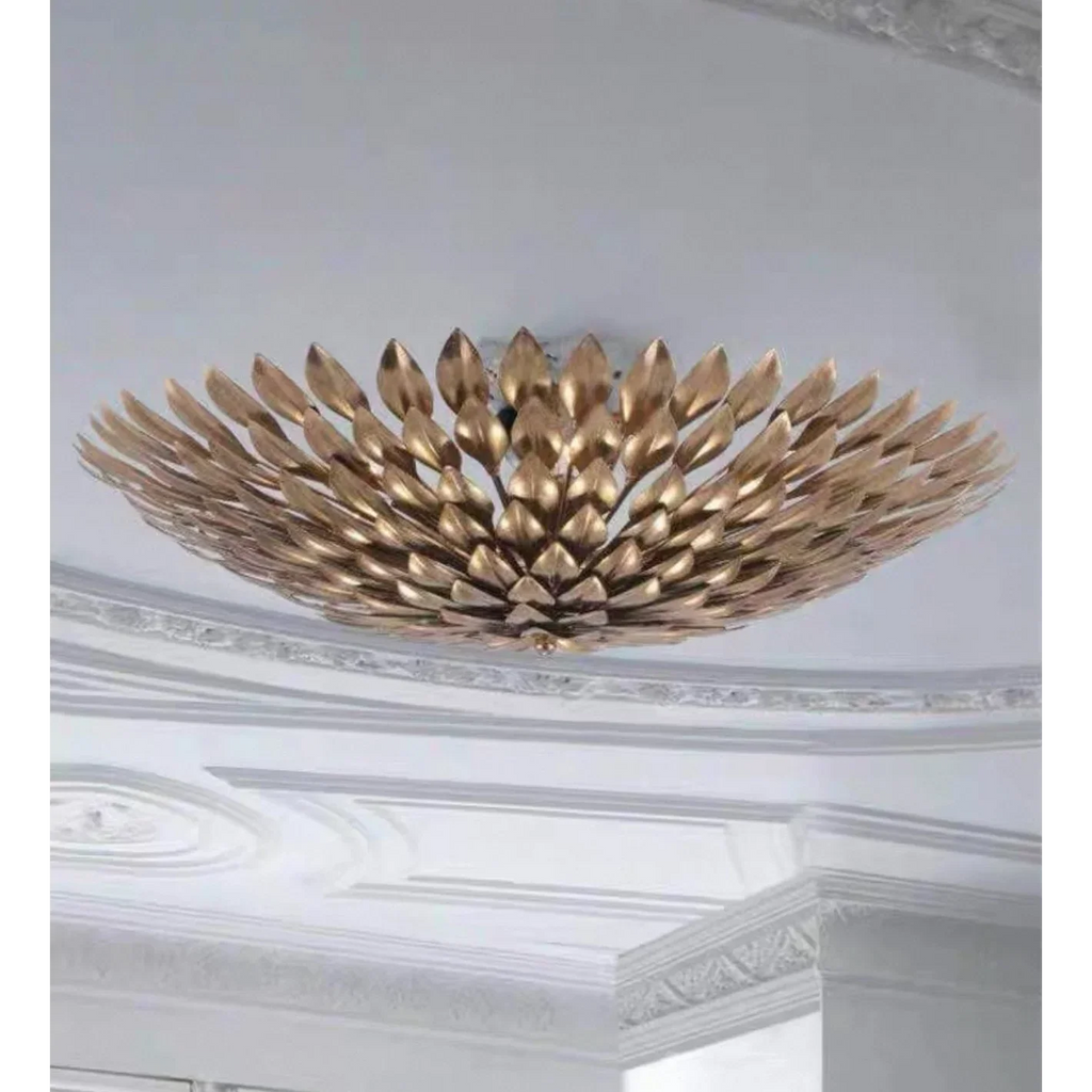 VINTAGE IRON NEST CHANDELIER 23.6"W