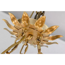 VINTAGE IRON NEST CHANDELIER 23.6"W