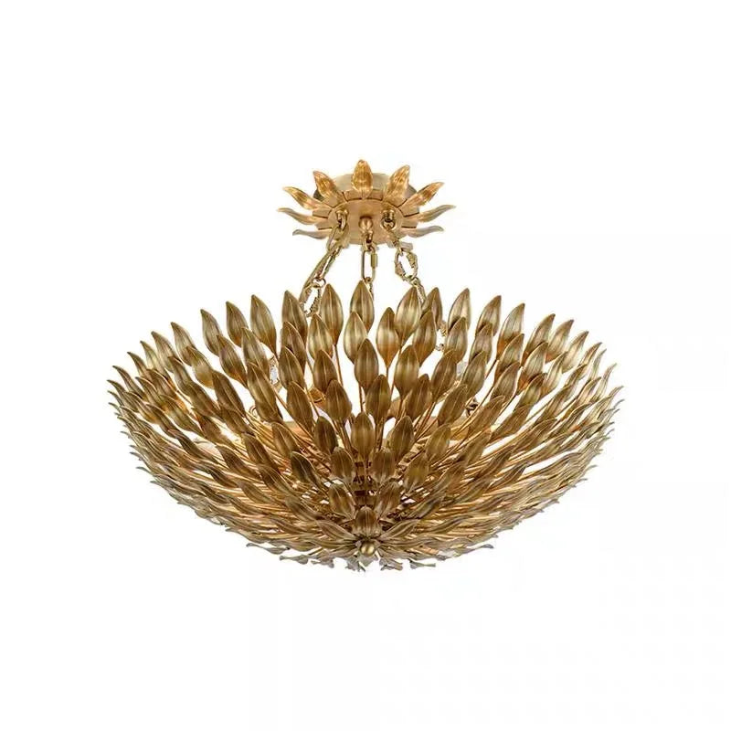 VINTAGE IRON NEST CHANDELIER 23.6"W