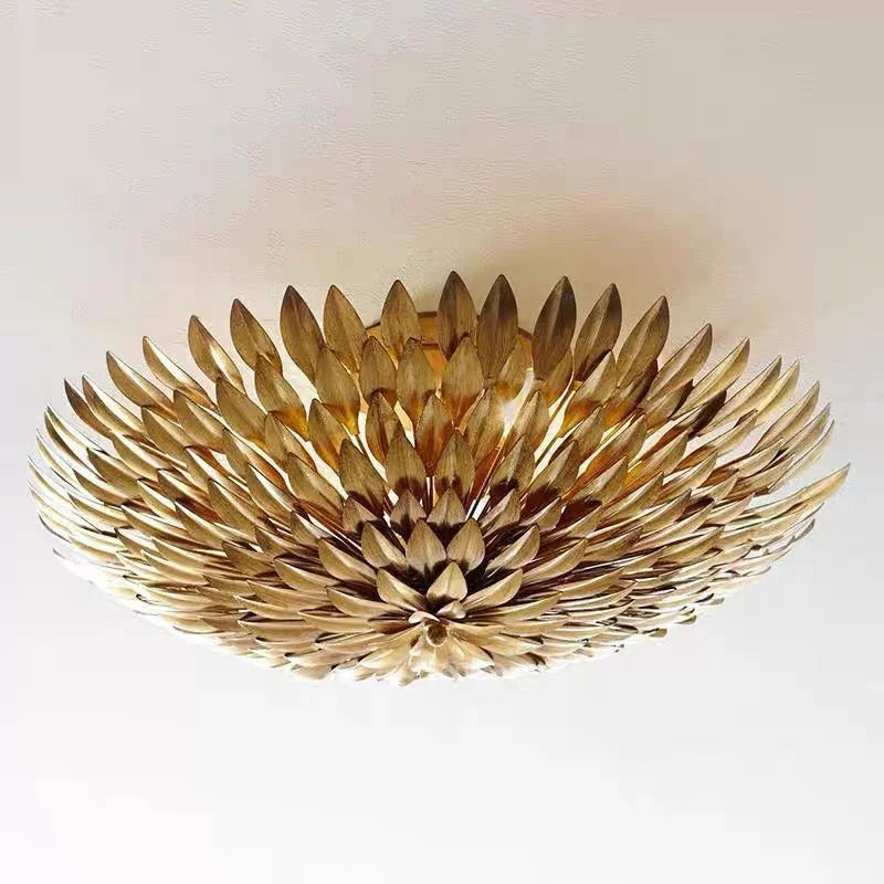 VINTAGE IRON NEST CHANDELIER 23.6"W