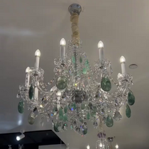Maria Classic Green Purple Luxury Rock Crystal Chandelier