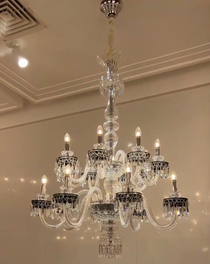 Elegant Crystal Chandelier in Italian Style for Bedroom and Living Room