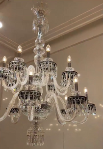 Elegant Crystal Chandelier in Italian Style for Bedroom and Living Room