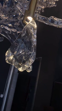 Artistic Raindrop Wave Crystal Large Chandelier Living Room Staircase Foyer