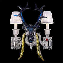 Maria Classic Colorful Candle Branch Blue Deer Crystal Chandelier for Living Room/Dining Room