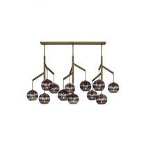 Art Glass Ball Sedona Triple Chandelier