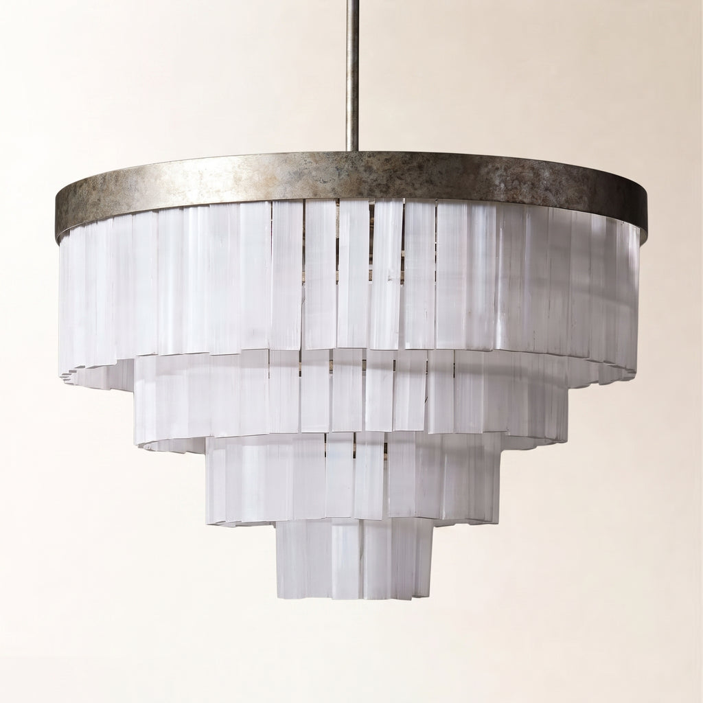 Cameron 4 Tier Selenite Chandelier