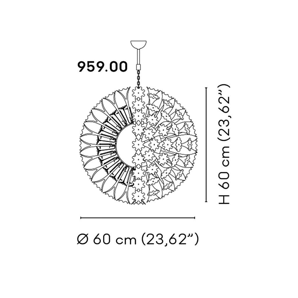 Espe Crystal Chandeliers Amber Yellow