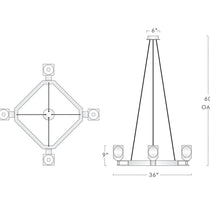Olga Square Chandelier