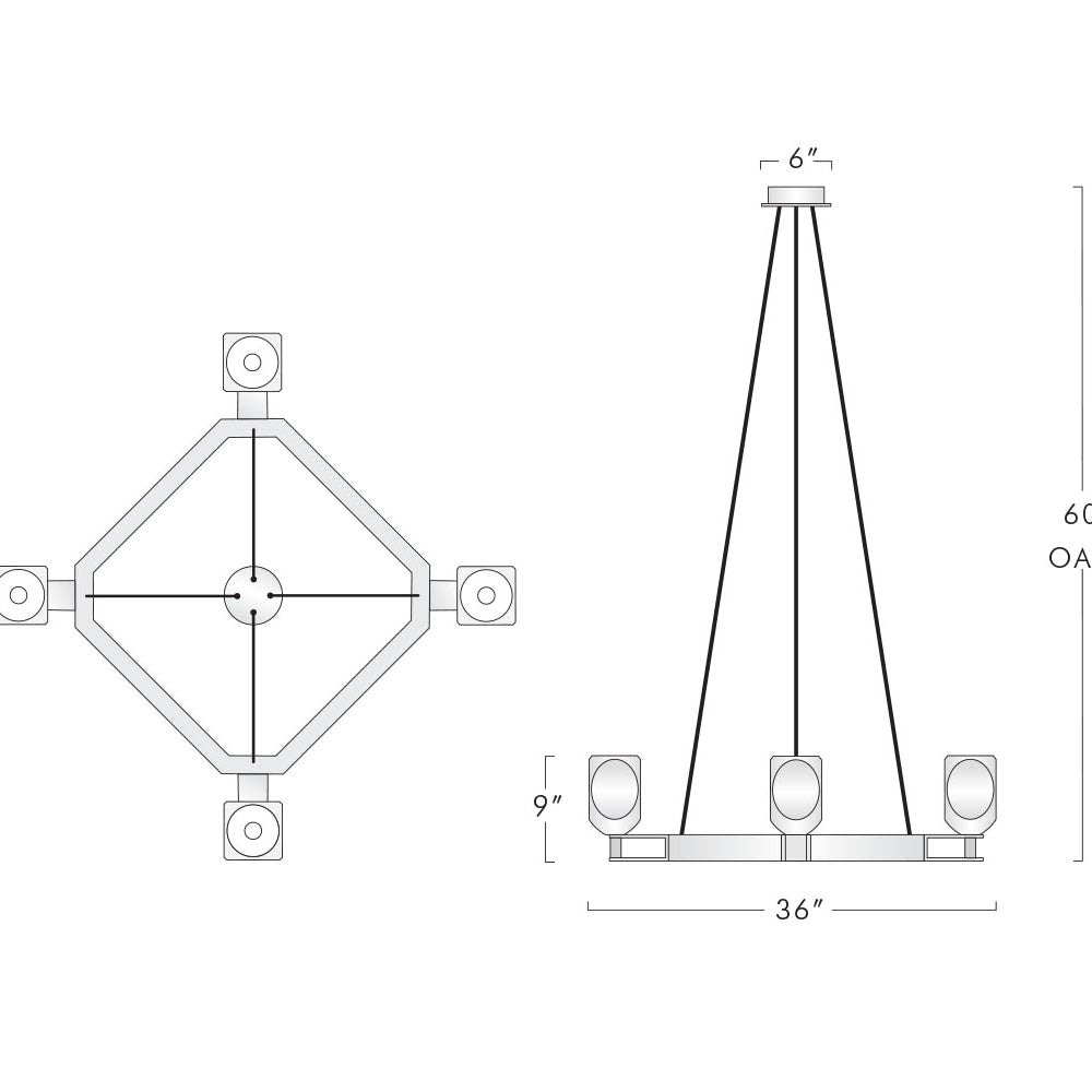 Olga Square Chandelier